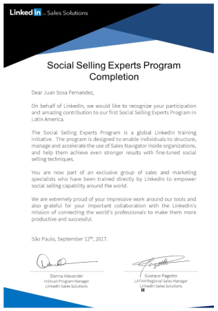 juansosafernandez 12 julio certificado socialselling